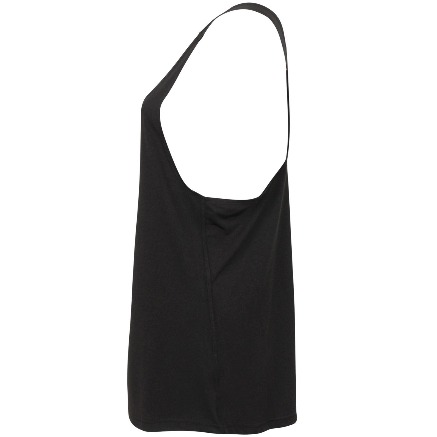 Black - Side - Skinni Fit Womens-Ladies Tank Top
