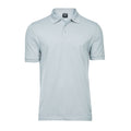 Ice Blue - Front - Tee Jays Mens Luxury Piqué Stretch Polo Shirt