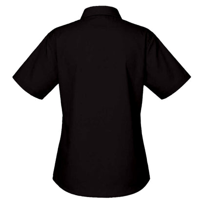 Black - Back - Henbury Womens-Ladies Pique Polo Shirt