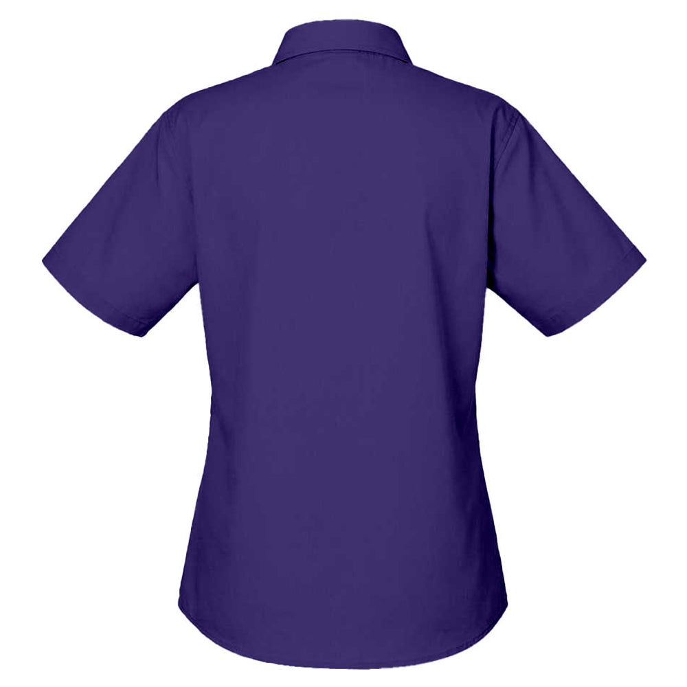 Purple - Back - Henbury Womens-Ladies Pique Polo Shirt