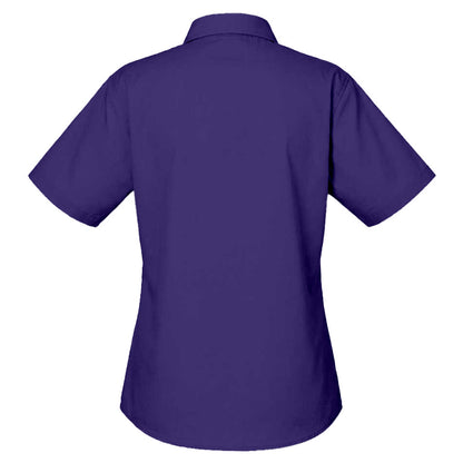 Purple - Back - Henbury Womens-Ladies Pique Polo Shirt