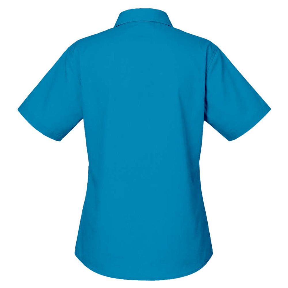 Turquoise - Back - Henbury Womens-Ladies Pique Polo Shirt
