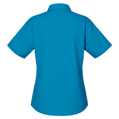 Turquoise - Back - Henbury Womens-Ladies Pique Polo Shirt