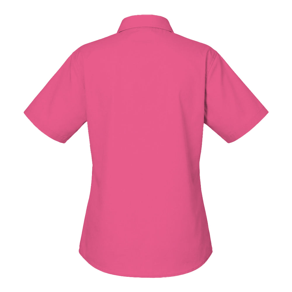 Fuchsia - Back - Henbury Womens-Ladies Pique Polo Shirt