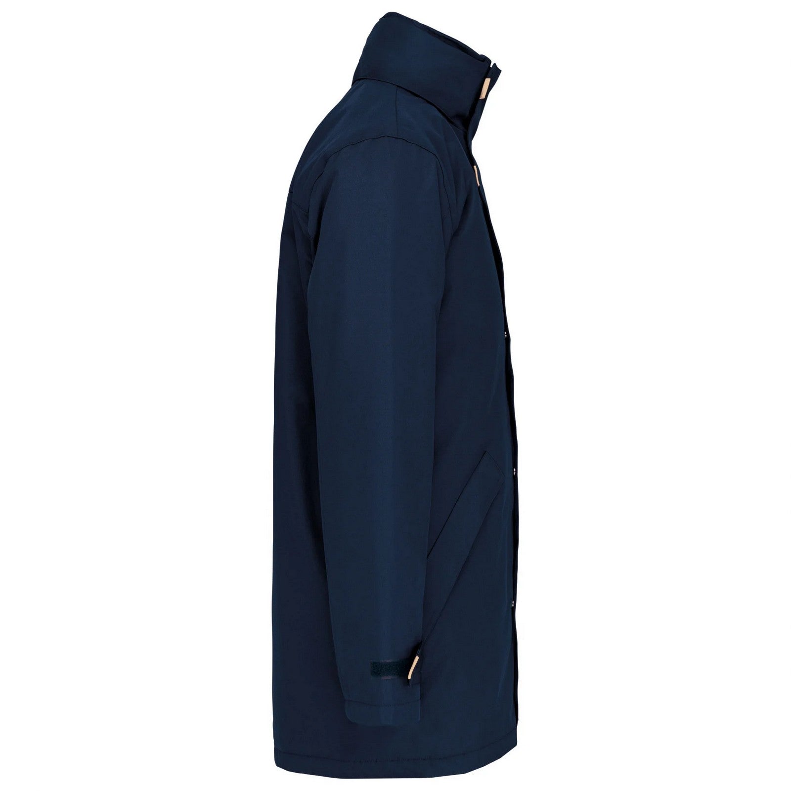 Navy - Side - Kariban Mens Parka