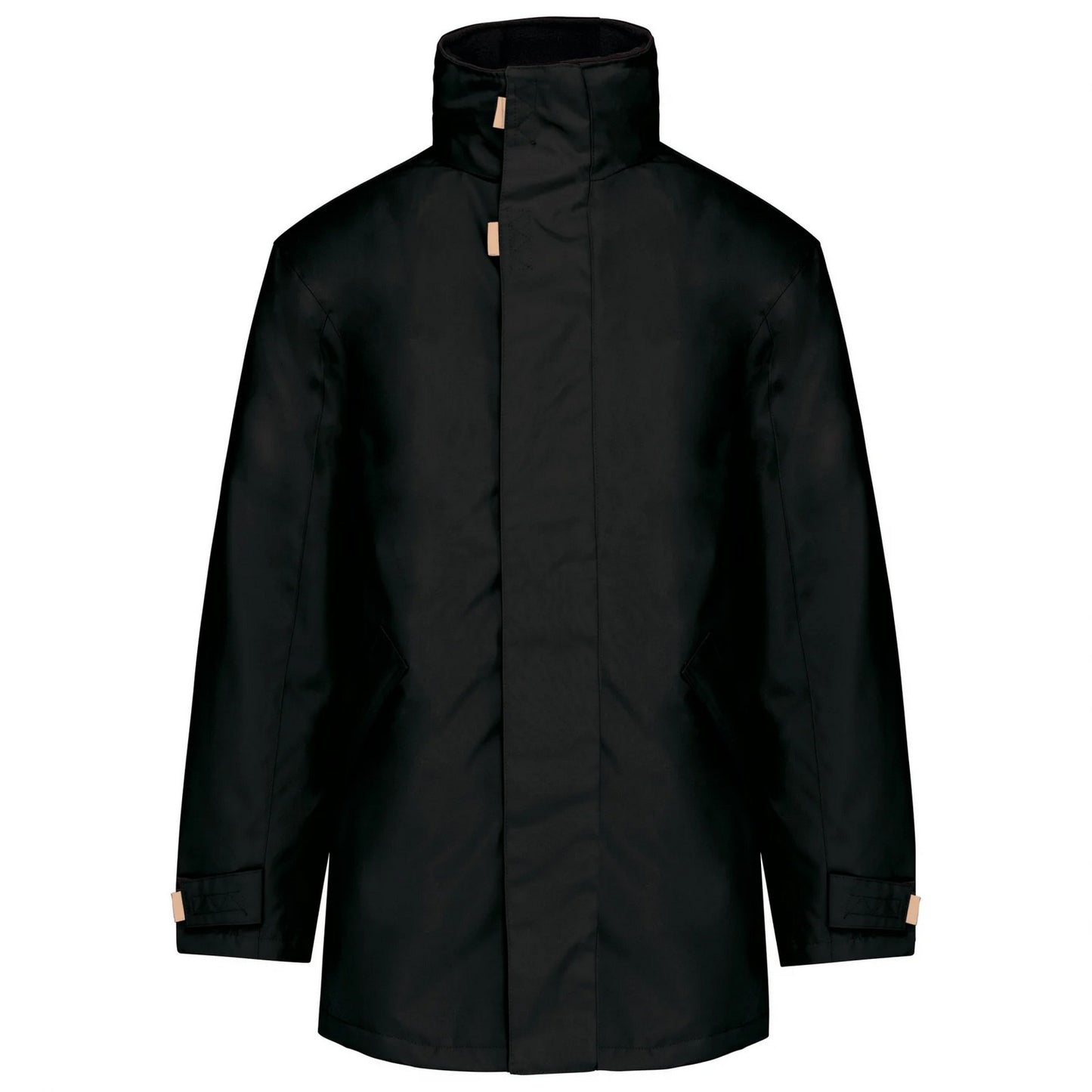 Black - Front - Kariban Mens Parka