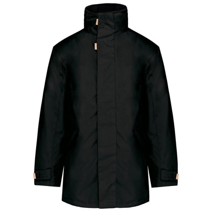 Black - Front - Kariban Mens Parka