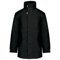 Black - Front - Kariban Mens Parka