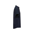 Bright Navy - Side - Russell Collection Mens Oxford Easy-Care Short-Sleeved Shirt