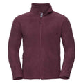 Burgundy - Front - Russell Mens Outdoor Fleece Jacket
