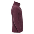 Burgundy - Side - Russell Mens Outdoor Fleece Jacket
