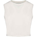 Washed Ivory - Front - Native Spirit Womens-Ladies Cropped Tank Top