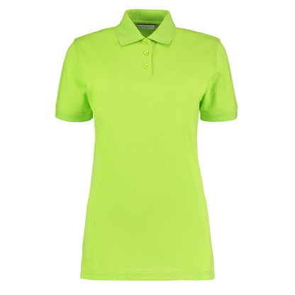 Lime - Front - Kustom Kit Womens-Ladies Klassic Pique Polo Shirt