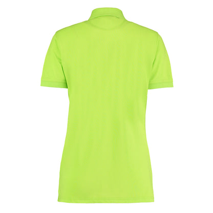 Lime - Back - Kustom Kit Womens-Ladies Klassic Pique Polo Shirt