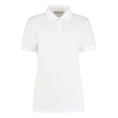 White - Front - Kustom Kit Womens-Ladies Klassic Pique Polo Shirt
