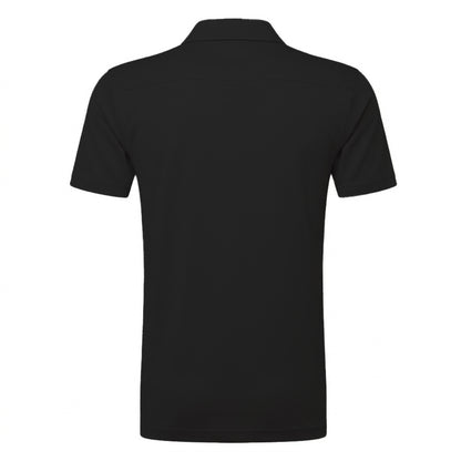 Black - Back - Russell Mens Polycotton Pique Hardwearing Polo Shirt