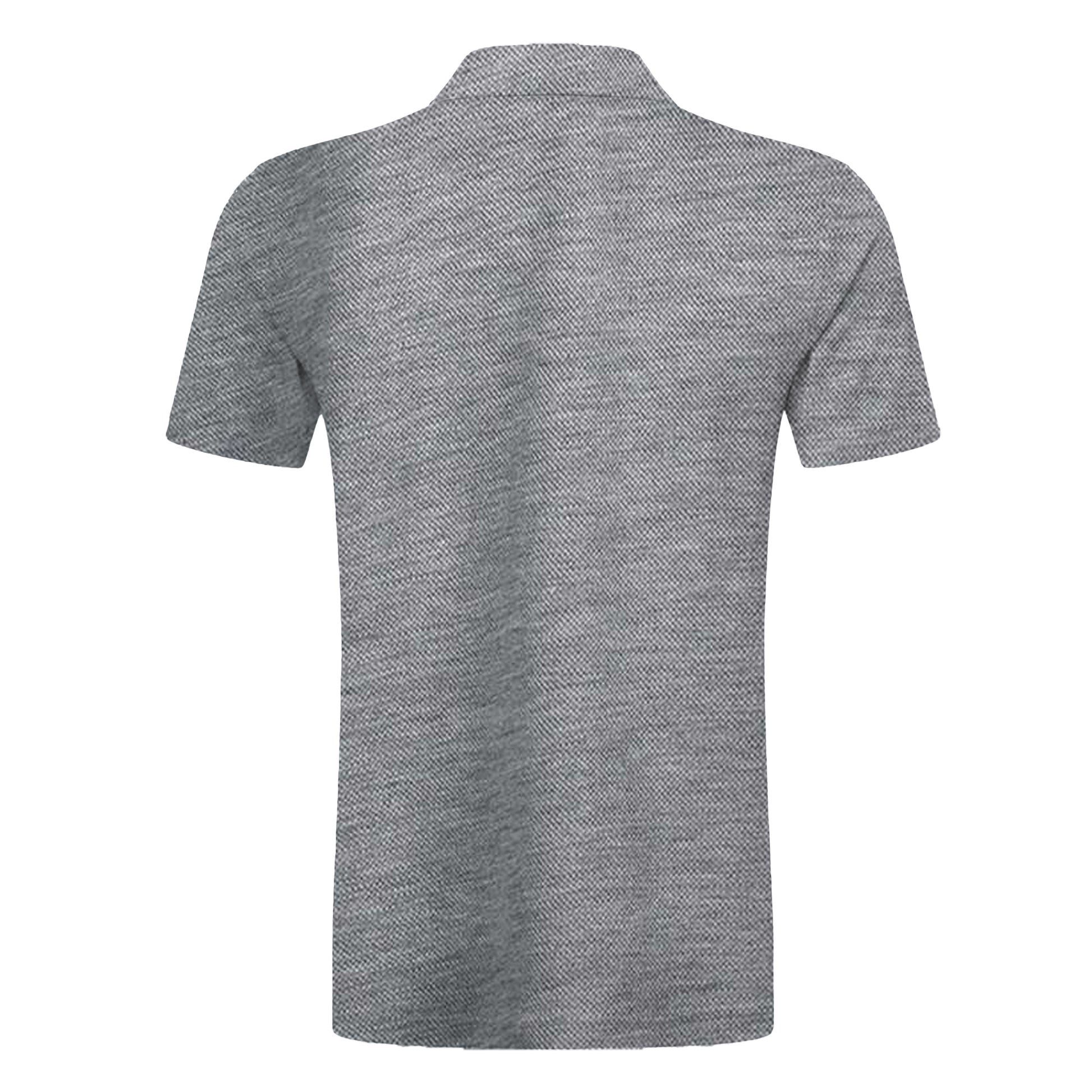 Light Oxford - Back - Russell Mens Polycotton Pique Hardwearing Polo Shirt