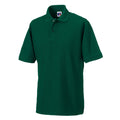 Bottle Green - Front - Russell Mens Polycotton Pique Hardwearing Polo Shirt