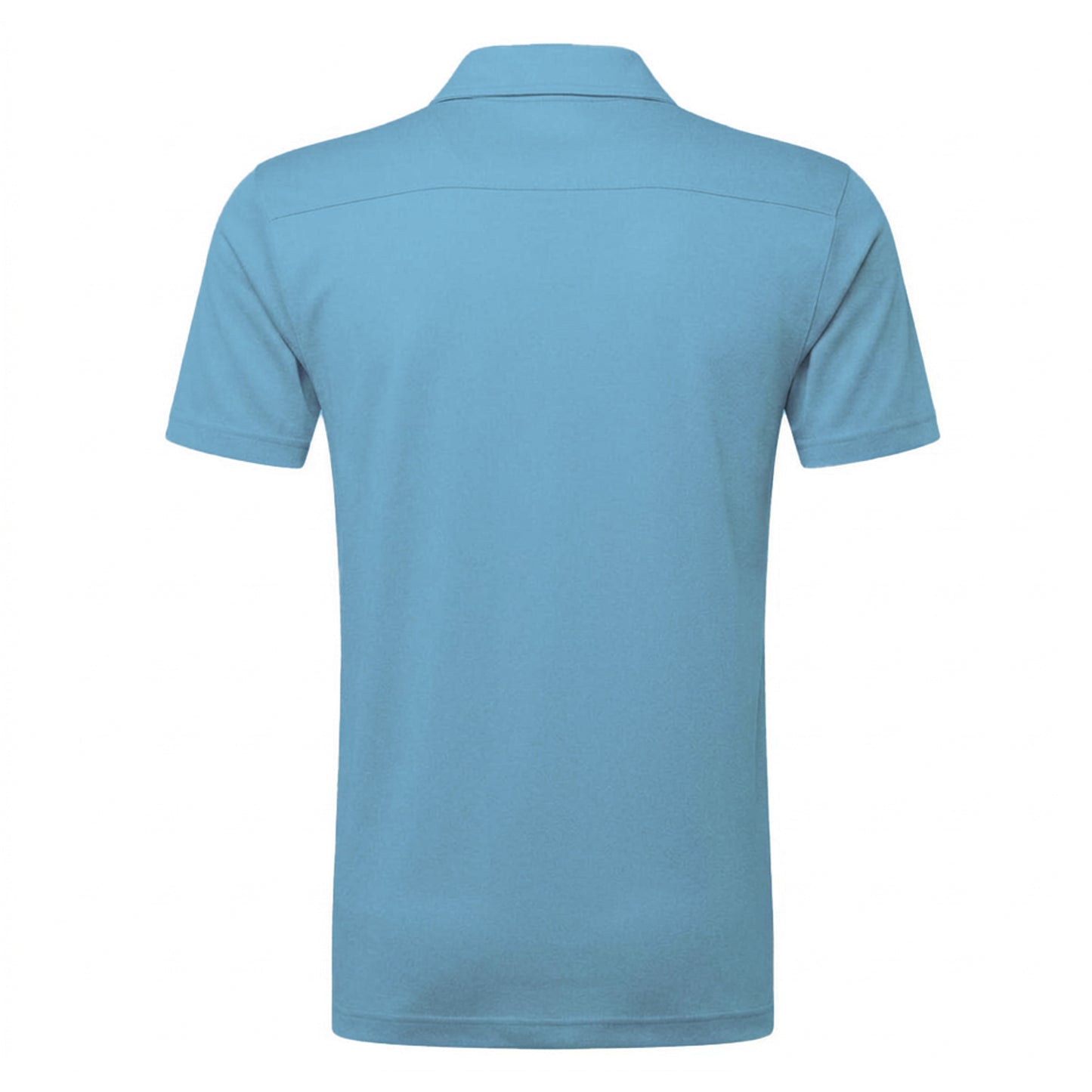 Sky Blue - Back - Russell Mens Polycotton Pique Hardwearing Polo Shirt