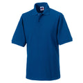 Bright Royal Blue - Front - Russell Mens Polycotton Pique Hardwearing Polo Shirt