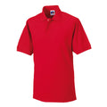 Bright Red - Front - Russell Mens Polycotton Pique Hardwearing Polo Shirt