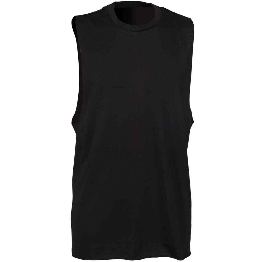 Black - Front - SF Men Mens High-Neck Tank Top