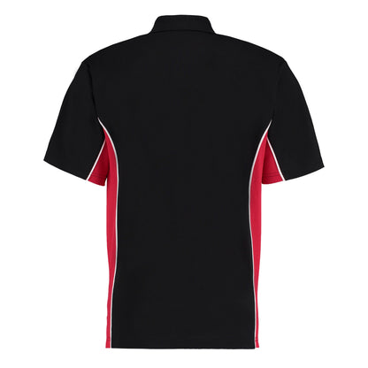 Black-Red - Back - GAMEGEAR Mens Track Polycotton Pique Polo Shirt