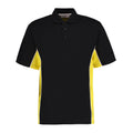 Black-Yellow - Front - GAMEGEAR Mens Track Polycotton Pique Polo Shirt