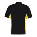 Black-Yellow - Back - GAMEGEAR Mens Track Polycotton Pique Polo Shirt