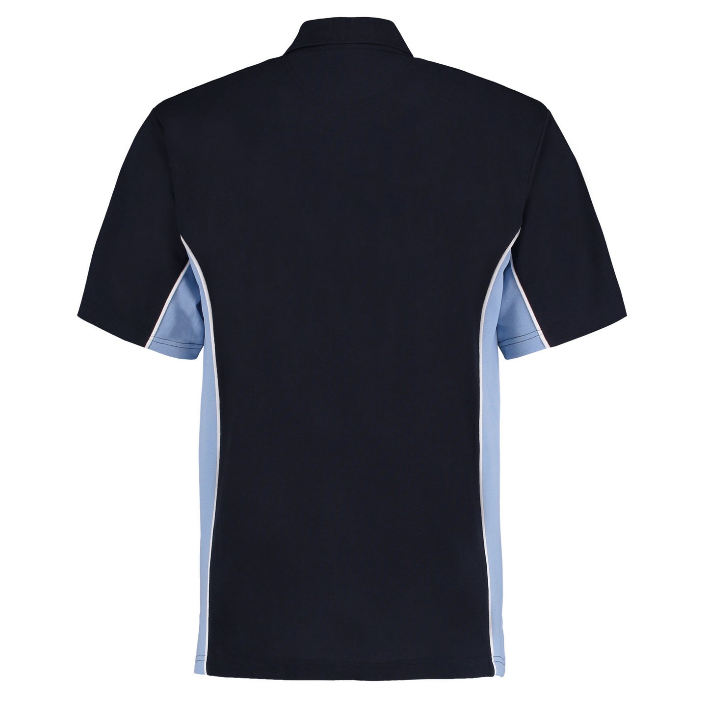 Navy-Light Blue - Back - GAMEGEAR Mens Track Polycotton Pique Polo Shirt