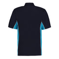 Navy-Turquoise - Back - GAMEGEAR Mens Track Polycotton Pique Polo Shirt
