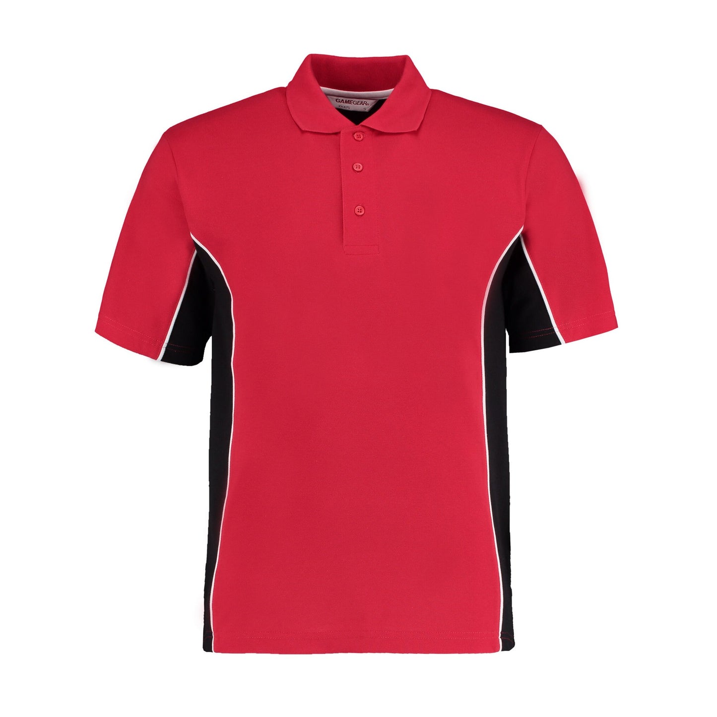 Red-Black - Front - GAMEGEAR Mens Track Polycotton Pique Polo Shirt