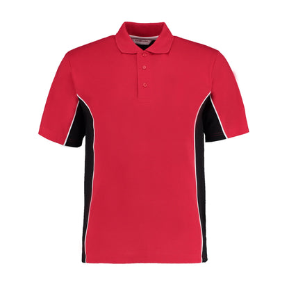 Red-Black - Front - GAMEGEAR Mens Track Polycotton Pique Polo Shirt