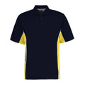 Navy-Midnight-Yellow - Front - GAMEGEAR Mens Track Polycotton Pique Polo Shirt