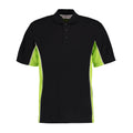 Black-Lime - Front - GAMEGEAR Mens Track Polycotton Pique Polo Shirt