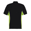 Black-Lime - Back - GAMEGEAR Mens Track Polycotton Pique Polo Shirt
