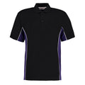 Black-Purple - Front - GAMEGEAR Mens Track Polycotton Pique Polo Shirt