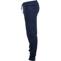 Navy - Side - SF Men Mens Cuffed Slim Jogging Bottoms