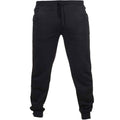 Black - Front - SF Men Mens Cuffed Slim Jogging Bottoms