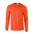 Orange - Front - Gildan Unisex Adult Ultra Plain Cotton Long-Sleeved T-Shirt
