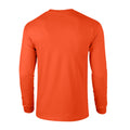Orange - Back - Gildan Unisex Adult Ultra Plain Cotton Long-Sleeved T-Shirt