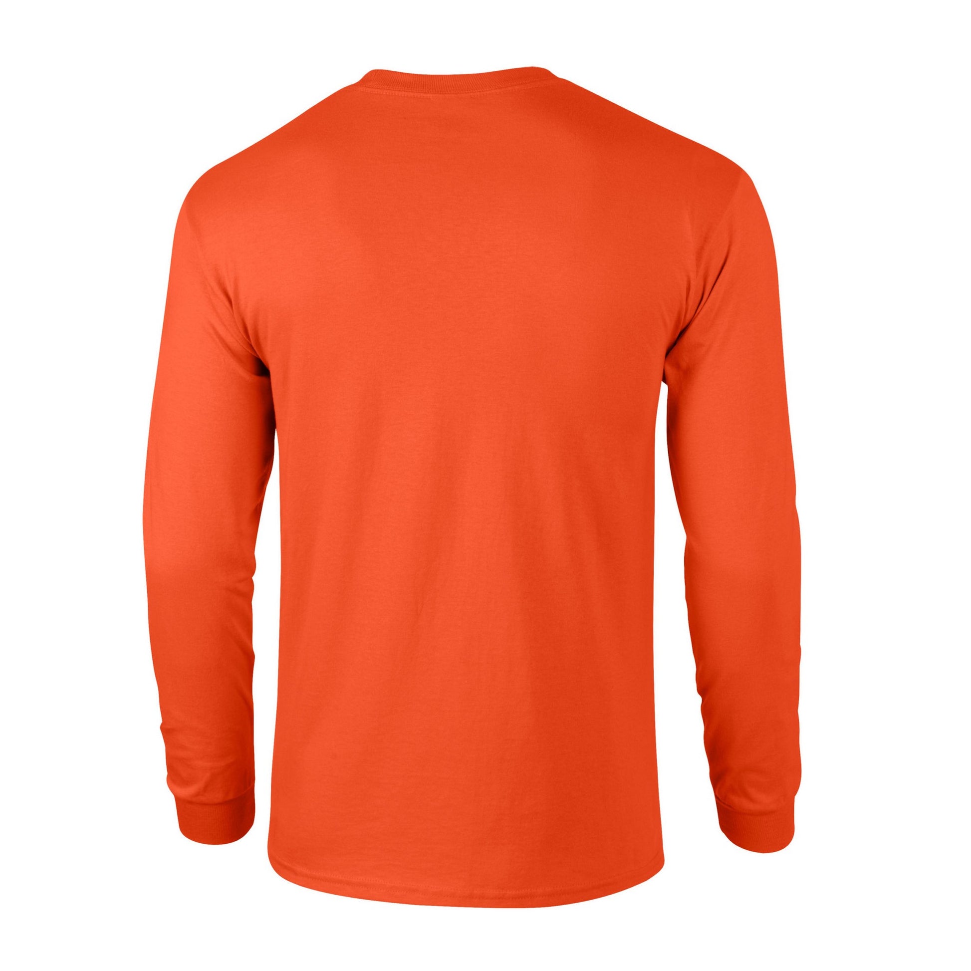Orange - Back - Gildan Unisex Adult Ultra Plain Cotton Long-Sleeved T-Shirt