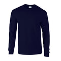 Navy - Front - Gildan Unisex Adult Ultra Plain Cotton Long-Sleeved T-Shirt