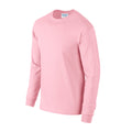 Light Pink - Side - Gildan Unisex Adult Ultra Plain Cotton Long-Sleeved T-Shirt