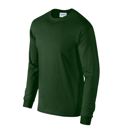 Forest - Side - Gildan Unisex Adult Ultra Plain Cotton Long-Sleeved T-Shirt