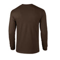 Dark Chocolate - Back - Gildan Unisex Adult Ultra Plain Cotton Long-Sleeved T-Shirt