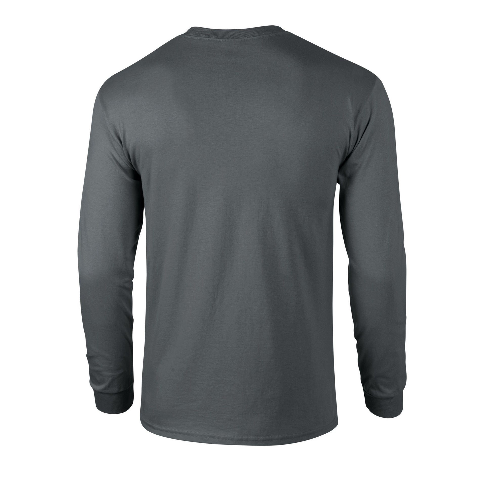 Charcoal - Back - Gildan Unisex Adult Ultra Plain Cotton Long-Sleeved T-Shirt