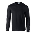 Black - Front - Gildan Unisex Adult Ultra Plain Cotton Long-Sleeved T-Shirt