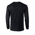 Black - Back - Gildan Unisex Adult Ultra Plain Cotton Long-Sleeved T-Shirt