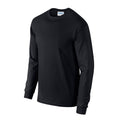 Black - Side - Gildan Unisex Adult Ultra Plain Cotton Long-Sleeved T-Shirt